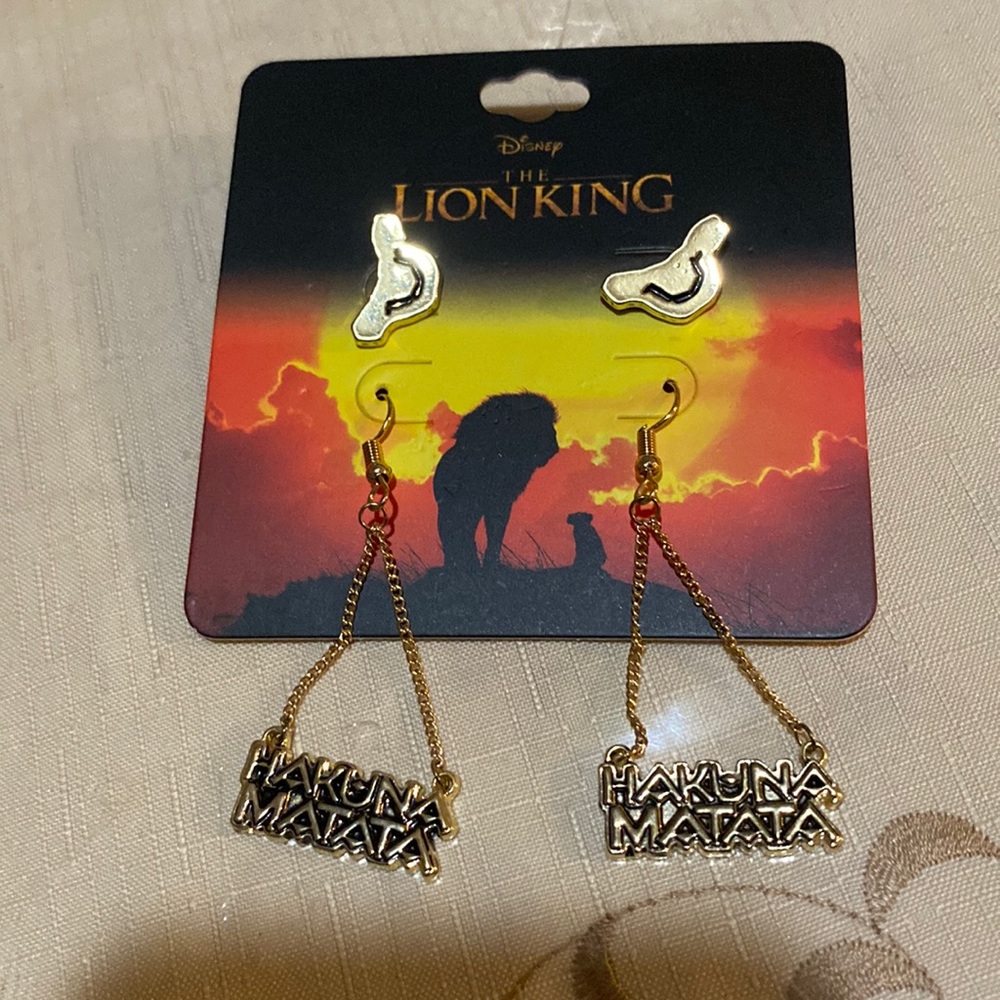 Disneys Lion king earring set 2different designs